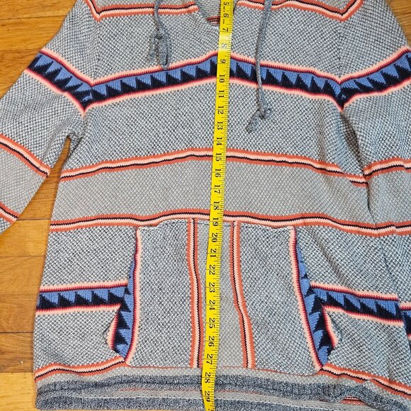 Mens American Eagle Outfitters boho southwestern gorpcore surf poncho hoodie L - Picture 9 of 11